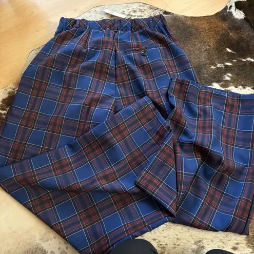 Maeve ANTHROPOLOGIE The Avery Elastic-Back Trousers Plaid Size Small NWT