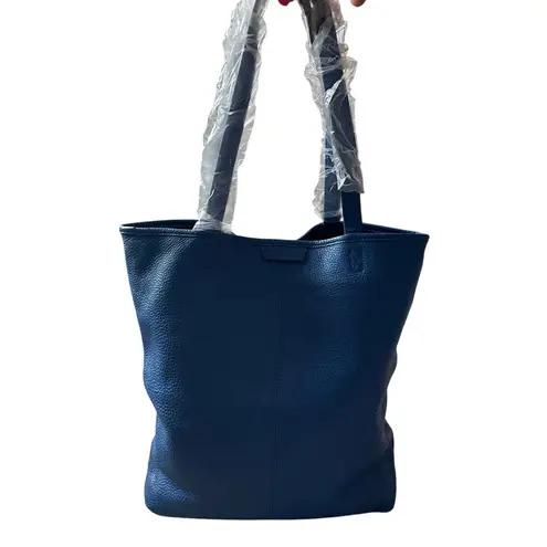 Leatherology Uptown Vertical Tote Bag Navy Blue Size Large