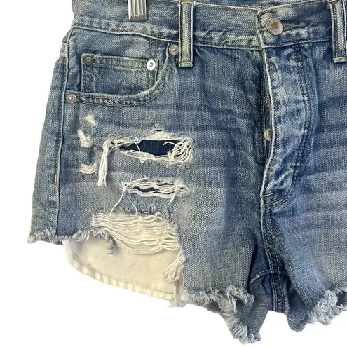 American Eagle  Vintage Hi Rise Festival Jean Short shorts Distressed Size 6