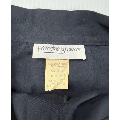 Francine Browner Fringe Skirt High Waist Vintage Career Black Size 9/10