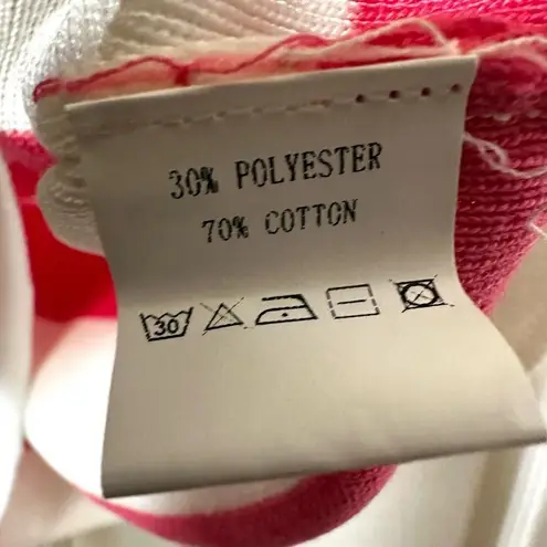 Micas pink and white striped cropped sleeveless top size small