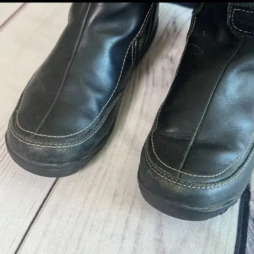 Merrell Women's Misha Black Leather Insulated Faux Fur Ankle Booties Size 9