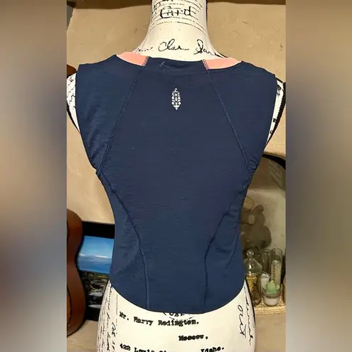 Free People Tempo Advantage Muscle Tank NWOT Blue