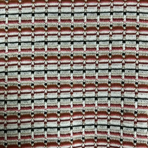 Kendall + Kylie  mock neck striped, short sleeve top - Size Small - Multicolored