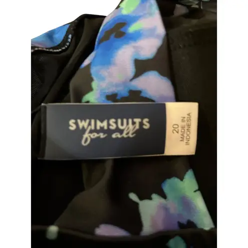 Swimsuits for All One Piece Sarong Swimsuit Womens 20 NEW Defects Floral Blue Size undefined