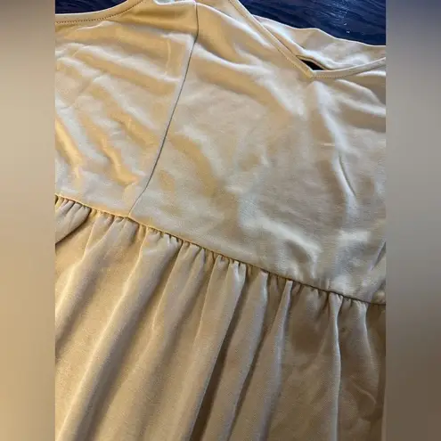 Doe & Rae  Free-Flowing Tank Mustard Side Slit (245)