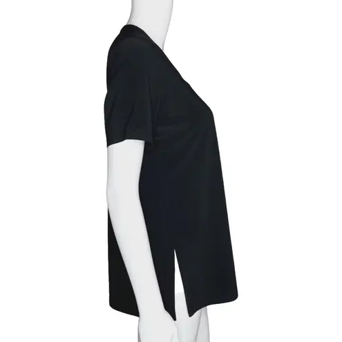 Sympli Shirt Womens 8 Black Blouse Office Commute Travel Neutral Minimalist