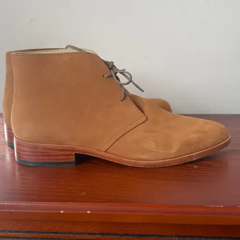 Nisolo Isa Brown Suede Lace Up Chukka Boots Light Oka Size 9