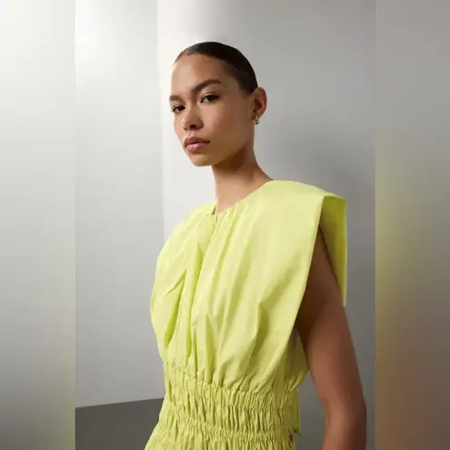 Eudon Choi x RTR Green Poplin Dress Lime Green Size 6