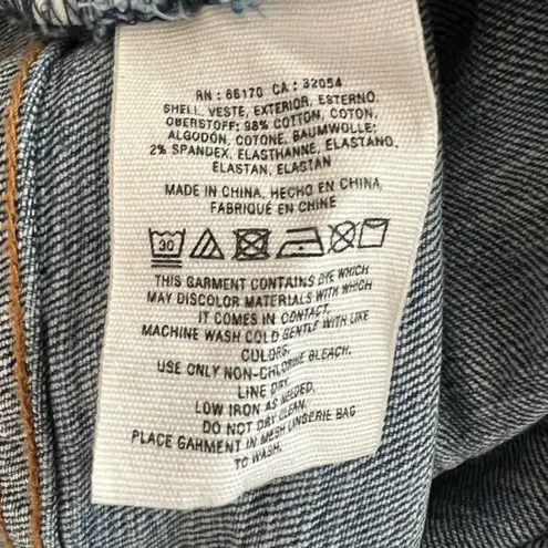 Anthropologie Pilcro Women’s Slim Boyfriend Red Tassel Cropped Jeans Size 27 P Blue