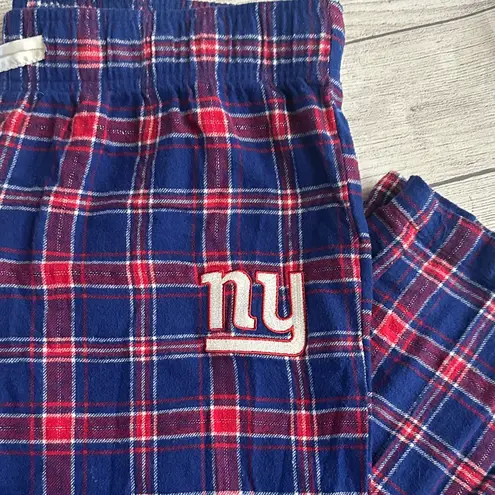NFL Apparel New York Giants Plaid Pajama Pants Large Red