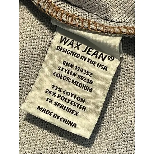 Wax Jean Jacket Womens Small Denim Trucker Blue Stretch Buttons Long Sleeve NEW