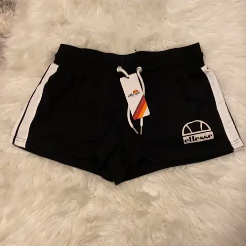 Ellesse Heritage Black White Sweat Shorts Size L