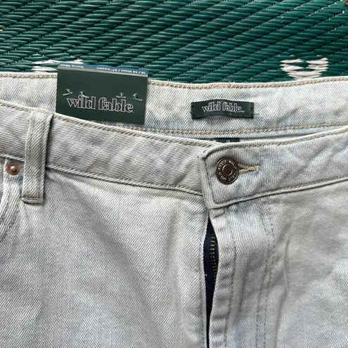 Wild Fable  Super High-Rise Curvy Mom Jeans Light Wash Distressed Size 18