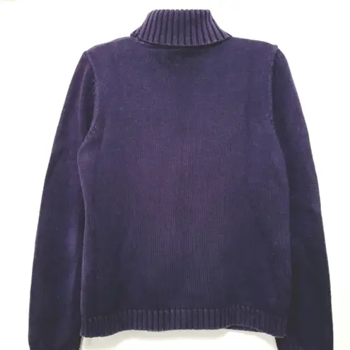 LRL plum turtleneck sweater size large
