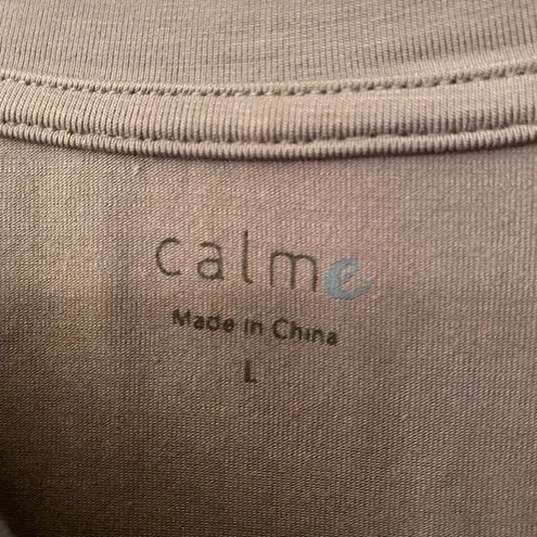 Johnny Was Calme Yoga Embroided Soft Tee Women’s Grey Size Small