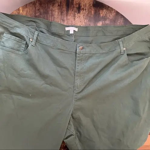 Woman Within  green plus size jeans. Size: 34W