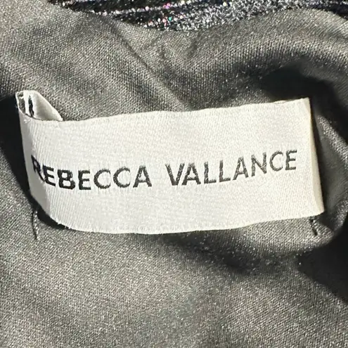 Rebecca Vallance Moon River Metallic Velvet Minidress Women's 2 Black NWT