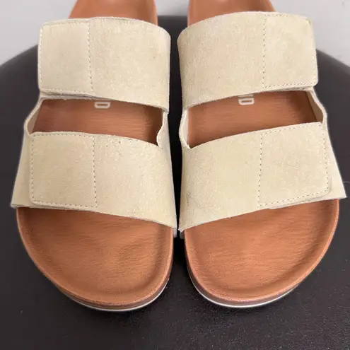 Project Cloud Birch Cream Suede Leather Pismo Slip On Platform Strap Sandals 8