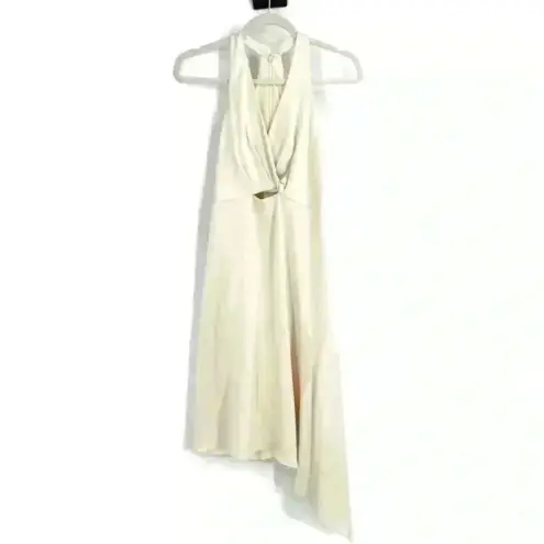 Halston Heritage Halston‎ Heritage Evening Collection Halter Satin Cream Dress Size 0