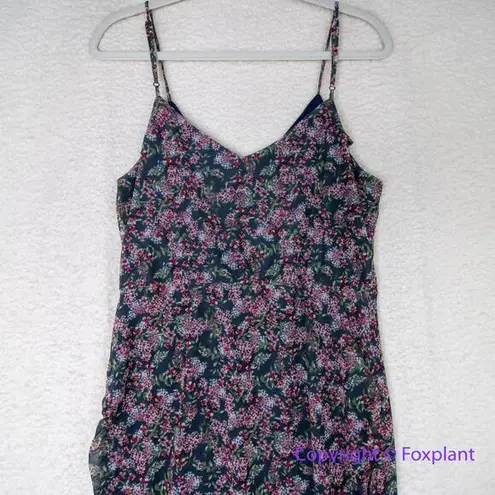 Allison Joy Allison Joy floral spaghetti adjustable strap ruched dress, size L - Image 9