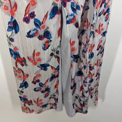 Tanya Taylor  Lorena Floral Print Ruffled Maxi Dress Size Small Silk FLAWS