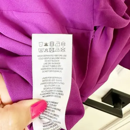 City Chic Size Small/ US 16 Shibara Vibes Magenta Purple Wrap Top