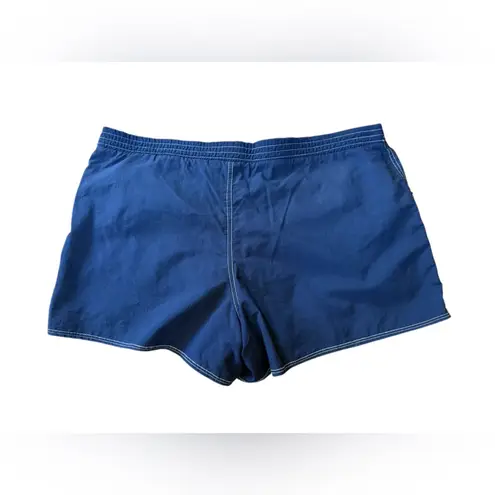 Beach House Vintage 80s Blue Black Cargo High Rise Swim Beach Pool Mini Shorts Size 10