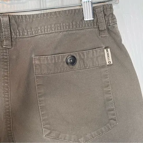 Merrell Dark Khaki Pants Sz 4 Tapered Leg Zipper Pockets