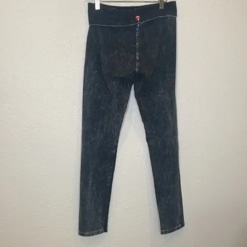 T Party Fashion T Party Gray & White Marbled Skinny Stretchy Leggings Sz Sm Cotton Athletic