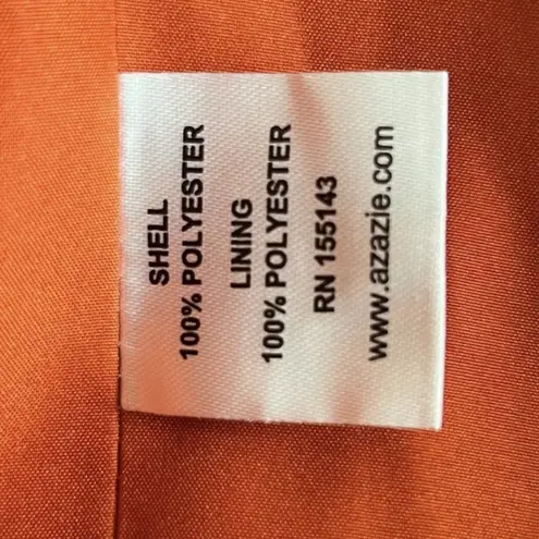 Azazie NWT Berdie Halter Wide Leg Chiffon Paprika Orange Bridesmaid Jumpsuit