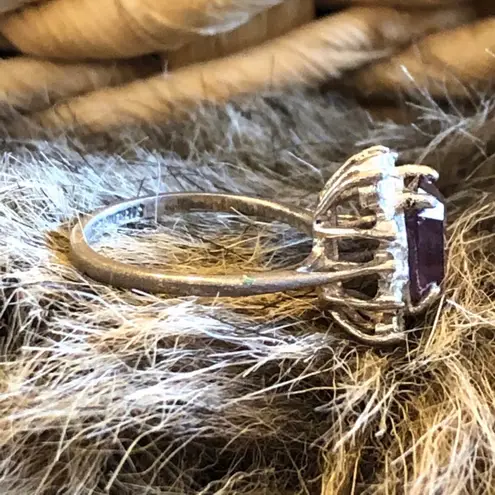 Amethyst Vintage 50s Esposito emerald cut ring