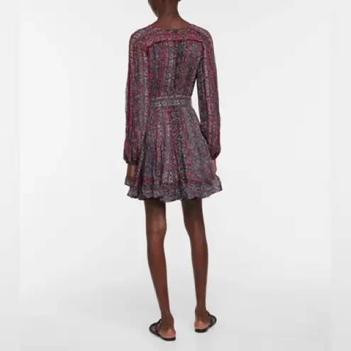 Ulla Johnson Eleni Floral Silk Minidress in Twilight