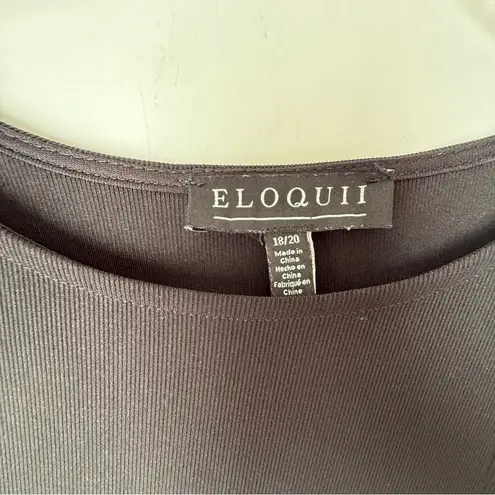 Eloquii Black Wrap Cut Out Front Long Sleeve Maxi Dress 18/20