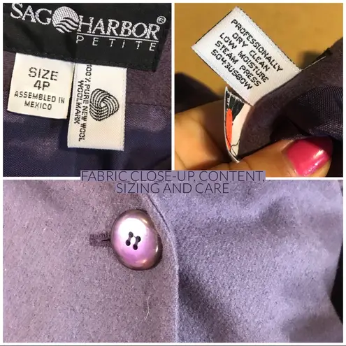 Sag Harbor VINTAGE PURPLE WOOL BLAZER (4P)