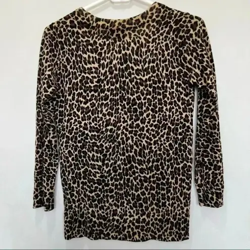 J.Crew  Size Medium Leopard Print 100% Merino Wool Sweater Size xs