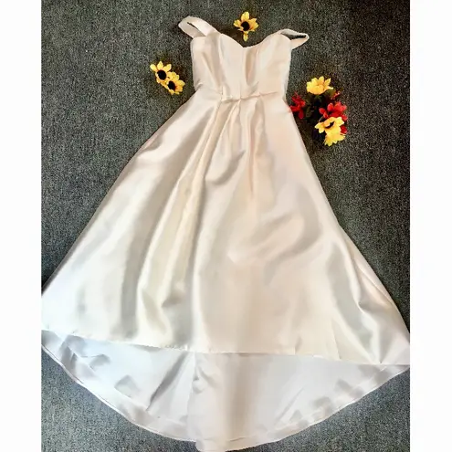 Alfred Sung New in Bag Bustled High Low Wedding Gown