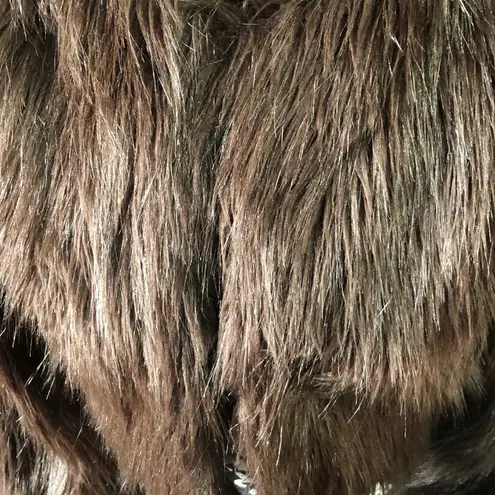 Isaac Mizrahi LIVE Brown Faux Fur Jacket Size XXS