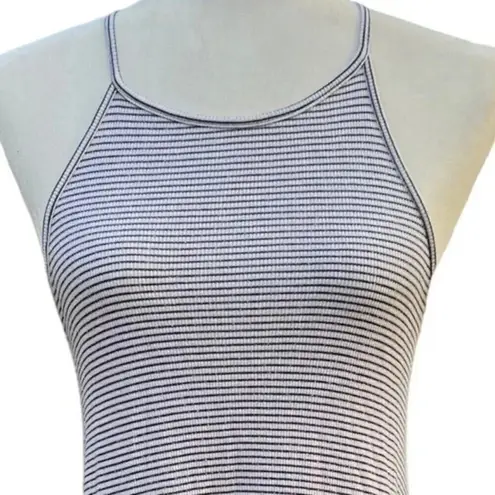 Amante Black White Stripe Trapeze Swing Tunic Top Stretch Cotton Blend Size M Size M