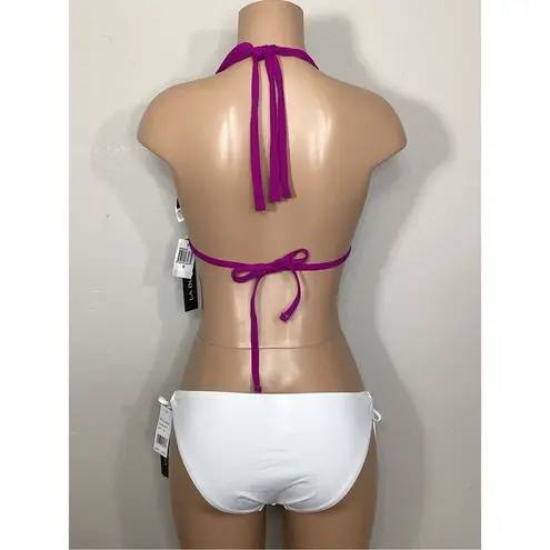 La Blanca New.  orchid and white bikini. Size 6/10.  Retails $135