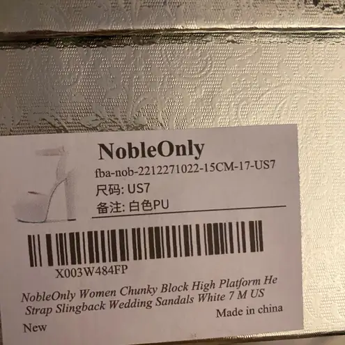 New Noble Only Cream Platform Heels Diva Living Doll 6 “ Tall Dolls kill Coded Size 7