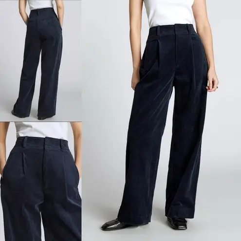 Everlane  The Corduroy Way High Drape Pant Navy Blue Wide Leg Trousers NWT Size 4