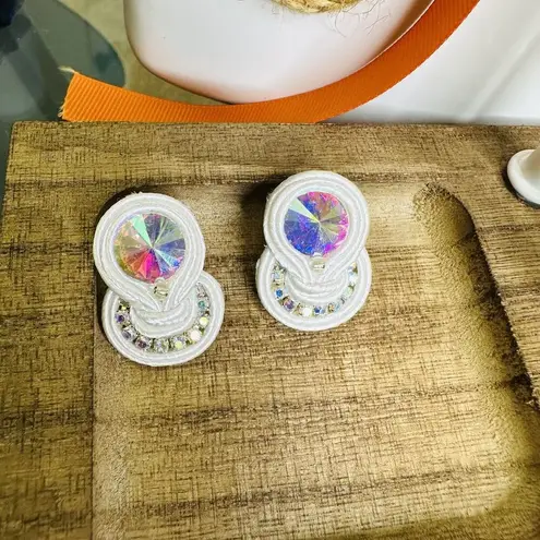 Handmade Earrings Soutache handcrafted Unique Stud Closure