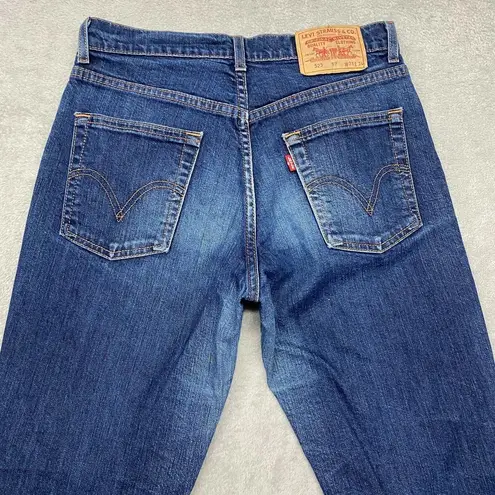 Levi's  525 Jeans Womens 31 Blue Medium Wash Bootcut Distressed 29 Inseam Western