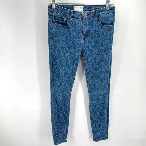 Parker Smith printed skinny jeans size 2 26 damask scrolls