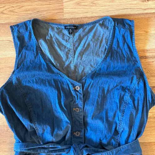 Universal Standard Universal Standard Chambray Jumpsuit XL (US 4X 26–28) Plus Size Belted Wide Leg - Image 2