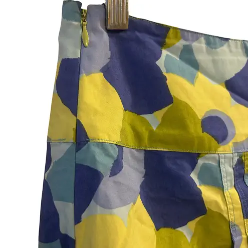 Hanna Andersson Women's Skirt Size 10 Floral Print A Line Midi Cotton Green