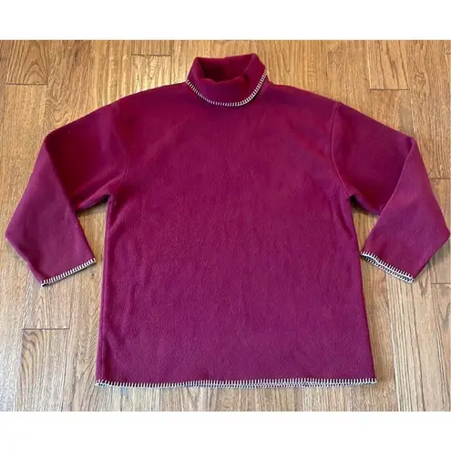 Woolrich Vintage stitch trim long long fleece pullover XL