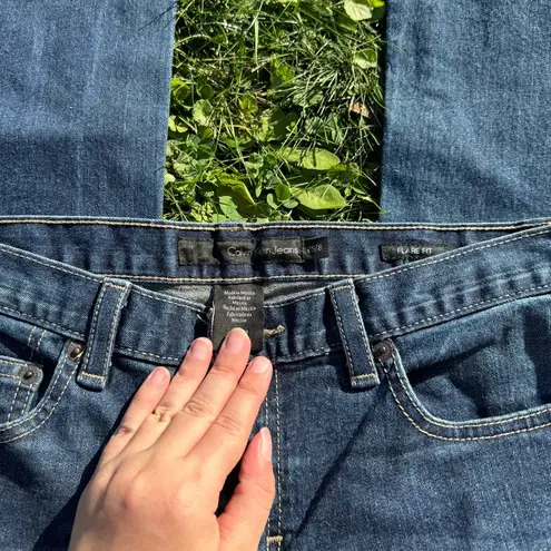 Mid Rise Flared Fit Jeans Blue Size 8