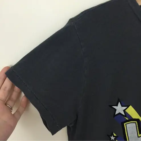 Lucky Brand x KISS Black Dark Grey Colorpop Stars Graphic Band Tee